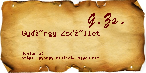 György Zsüliet névjegykártya